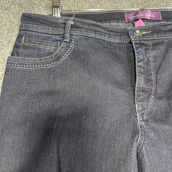 Gloria Vanderbilt  Jeans Womens 14 Ankle Grazer Cotton Stretch Pockets Dark Wash - Picture 4 of 8